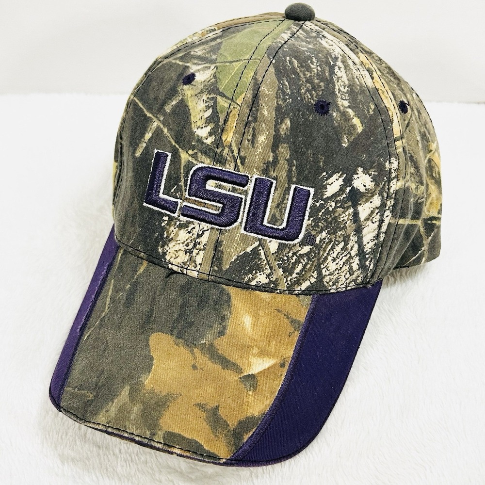 LSU Tigers Camo Outdoors Hat Cap Adjustable Strapback Brown‎ NCAA College